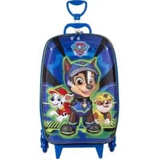Mala Infantil Harry Patrulha Canina 3D com Rodinhas - Azul Resistente Viagem e Escola