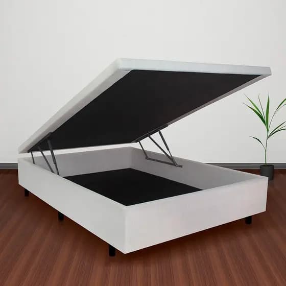 Base Box Baú Casal Courino Linho Areia 138x188x42