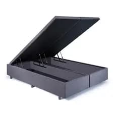 Base Box Queen com Baú 158x198x42cm  Suede Cinza