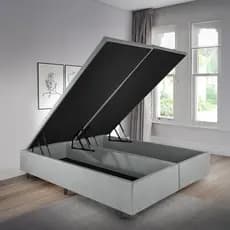Base Box Baú Queen 158x198 Courino Linho Cinza
