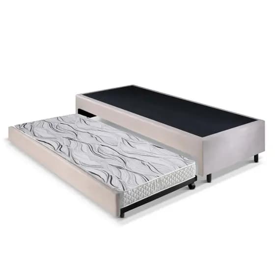 Bicama Box Solteiro 88x188 com Colchão Auxiliar Ecoflex