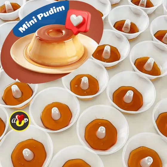 Forma Pudim Pequena Plastica Forneável 120ml