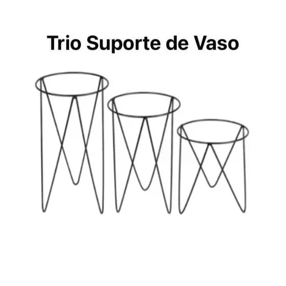 TRIO DE SUPORTE PARA VASO ESTRELA