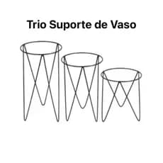TRIO DE SUPORTE PARA VASO ESTRELA