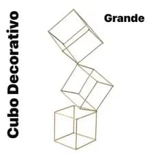 ESCULTURA DE CUBO GRANDE ARAMADO DECORATIVO