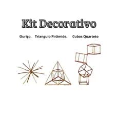 KIT OURIÇO,PIRÃMIDE E CUBO DECORATIVOS