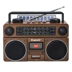 Rádio Portátil Retrô Com Bluetooth USB e FM/AM/SW – Caixa de Som Com Bateria Recarregável (EP-F315 ecopower )