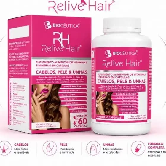 SUPLEMENTO VITAMINADO PARA CRESCIMENTO ACELERADO DOS CABELOS- VITAMINAS E MINERAIS-60 CÁPSULAS- ENVIO IMEDIATO