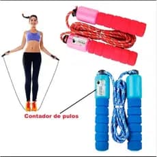 Corda De Pular Com Contador Exercício Ajustável Rosa