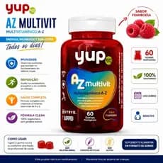 VITAMINA A a Z em Gomas- Imunidade -Saude- Disposição - 60 Gomas Sabor Framboesa- Envio Imediato