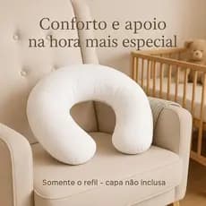 Refil Enchimento Para Almofada de Amamentação Fibra Siliconada Antialergico LD BABY & KIDS
