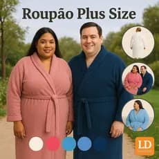 Roupão Plus Size G3 XXG Microfibra Felpuda 56 ao 60 Adulto Unissex- LD BABY KIDS