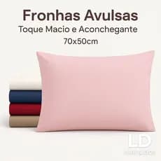 Fronha Travesseiro Avulsa ou Kit Várias CORES  - 400 Fios Toque Macio  70x50cm- LD BABYKIDS