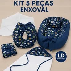 Ninho Redutor Berço + Almofada Amamentação +Toalha Banho+ Mosquiteiro +Trocador  KIT -LD BABY & KIDS