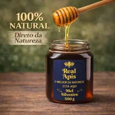 Mel de Favo Natural Aroeira Direto do Apicultor apiário Real Apiis Puro e Saudável Pote 500 gramas