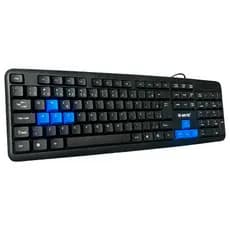 Teclado Usb Abnt2 Padrão Pc Português Cor Preto Teclas Gamer Azul