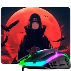 Kit Gamer Mouse + Mouse Pad 21 x 18 Mouse Com Led Rgb Barato