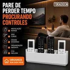 Suporte De Parede Porta 4 Controles Remoto Ar Tv ventilador Universal Traxen