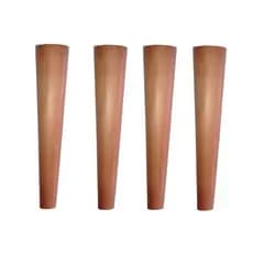 Conjunto 4 Pe Palito De Madeira Retro De 20 Cm Cônico Móveis Pés de Pinus Madeira Reflorestamento
