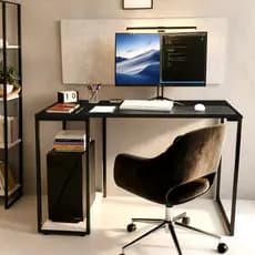 Mesa Home Office Prateleira para CPU Escrivaninha Industrial com Ferro Antioxidante 117x60