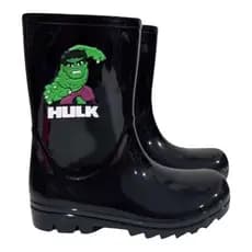 Galocha Infantil Masculina Hulk – Bota de Chuva Cano Alto, Impermeável, Leve e Antiderrapante | Menino Marvel
