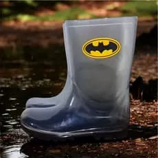 Galocha Infantil simbolo Batman Cano Alto cores Impermeável Bota de Chuva Antiderrapante Confortável
