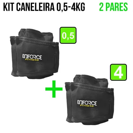 Kit Caneleira Peso Tornozeleira 0.5kg e 4kg Treinar Pernas Academia Treinar Perna Crossfit Funcional