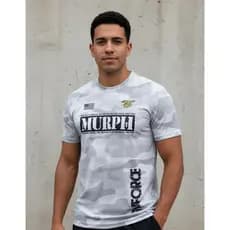 Camiseta Crossfit Murph Fitness Branca Treino Box Camiseta Treino Musculação Dryfit Confortavel