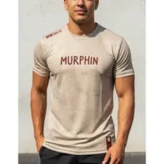 Camiseta ou Regata Murphin Murph Crossfit Treino Box Academia Bege