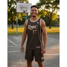 Conjunto Basquete Enforce Camiseta Regata + Shorts Bermuda Treino Academia Crossfit Funcional