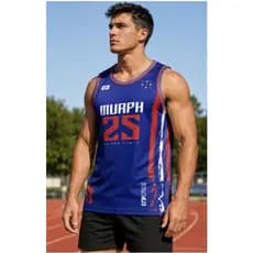 Camiseta Regata Murph Crossfit Treino Box Academia Azul