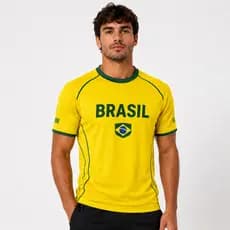 Camiseta Dry Fit Enforce Fitness Esportiva Brasil Torcedor