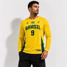 Camiseta Manga Longa Enforce Dry Fit Adulto Brasil N 9
