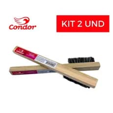 Kit 02 Escova Para Sapatos Condor Aplicadora De Graxa Lustrar Dar Brilho Engraxar Macia