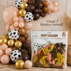 Kit Balão Fazendinha 100pcs Látex Festa Aniversário Decoração