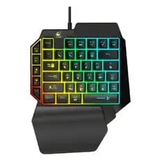 Teclado Gamer Uma Mão Ziyou Lang K15 RGB USB Ergonômico