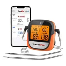 Termômetro Digital ThermoPro TP902 Bluetooth Com 2 Sondas Para Churrasco