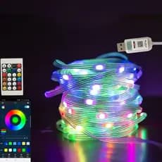 Fita Led Cordão 20 Metros Pisca Pisca RGB Com Aplicativo Controle Remoto E Bluetooth Prova D'Água