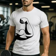 Camiseta Academia Musculo Bicips Unisex 100% Algodão Premium