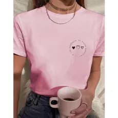 Camiseta Feminina Cristã Tua essência  100% Algodão