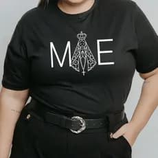 Camiseta Católica PLUS SIZE MÃE APARECIDA UNISSEX 100% ALGODÃO PREMIUM