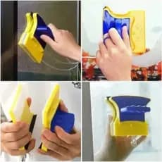 Limpa Vidros Magnético Rodo Mágico Dupla Face Com Super Ímã Com Refil - Limpeza Magica. Limpa Vidros de Apartamento.