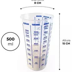 Copo Medidor em plástico 500ML- Copo Graduado Medidor de 500Ml  Envio Imediato - COPO PARA COZINHA - Produto Premium.