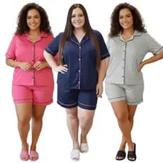 Baby Doll Americano Plus Size de Gola / Baby Doll Pós Cirúrgico Amamentação
