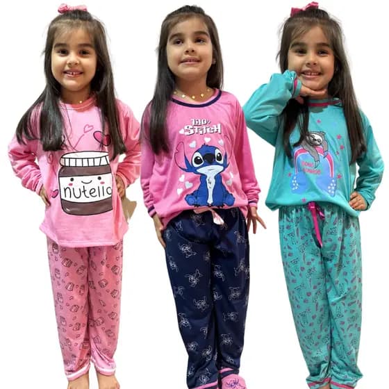 Pijama Longo Infantil Feminino