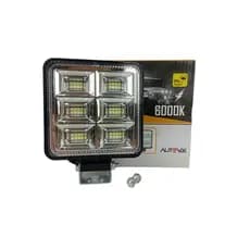 Farol Milha Quadrado Universal Bivolt 12/24 Em Led 144W Jeep Van Caminhão