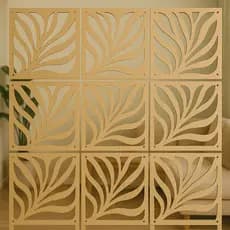 Cobogó MDF Decorativo Preto e Cru – Kit com 20 Placas Vazadas para Parede e Fachada
