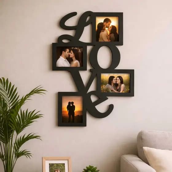 Quadro de fotos 10x15- Love, Amor, Romance, Recordação MDF