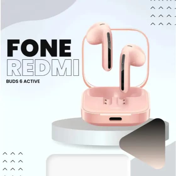 Top Fone de Ouvido Bluetooth Redmi Buds 6 Active Xiaomi Original TWS Sem Fio Bateria 30h À Prova D'água Lançamento - ROS