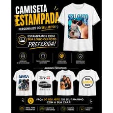 Camiseta Personalizada Com Sua Logo Estampada Foto Camisa